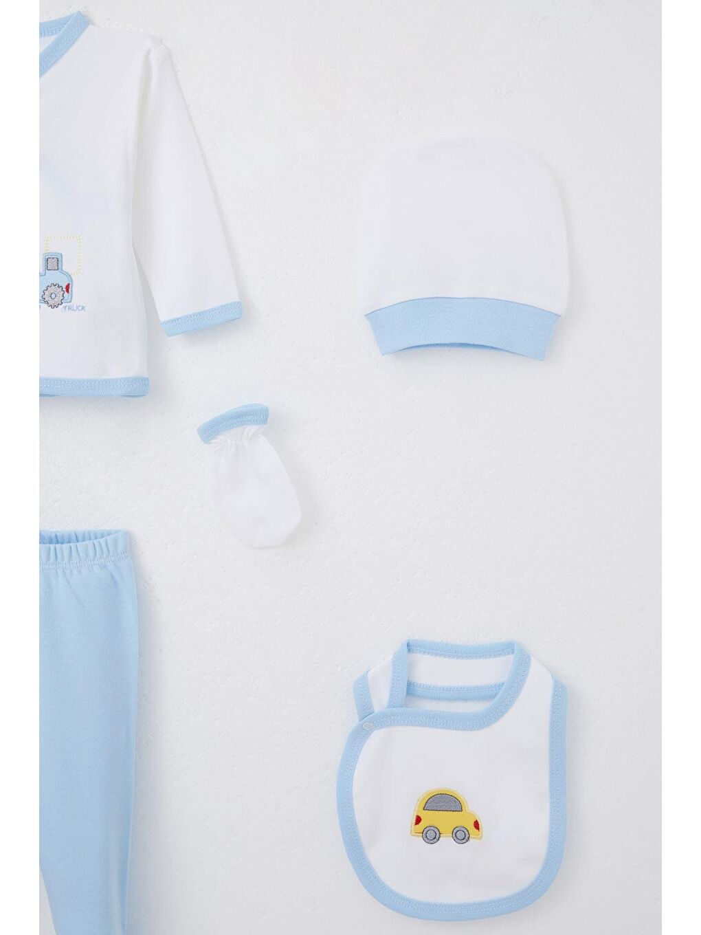 Erkek Bebek Hastane Çıkışı 5 Li Sevimli Minik Oto Kurtarıcı Ekru (0-3 Ay)-4