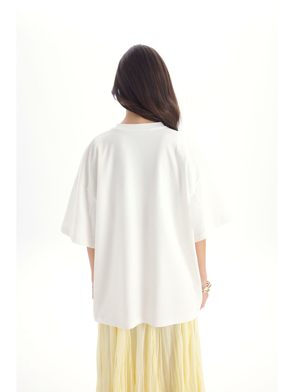 Mood Oversize Beyaz T-Shirt-4