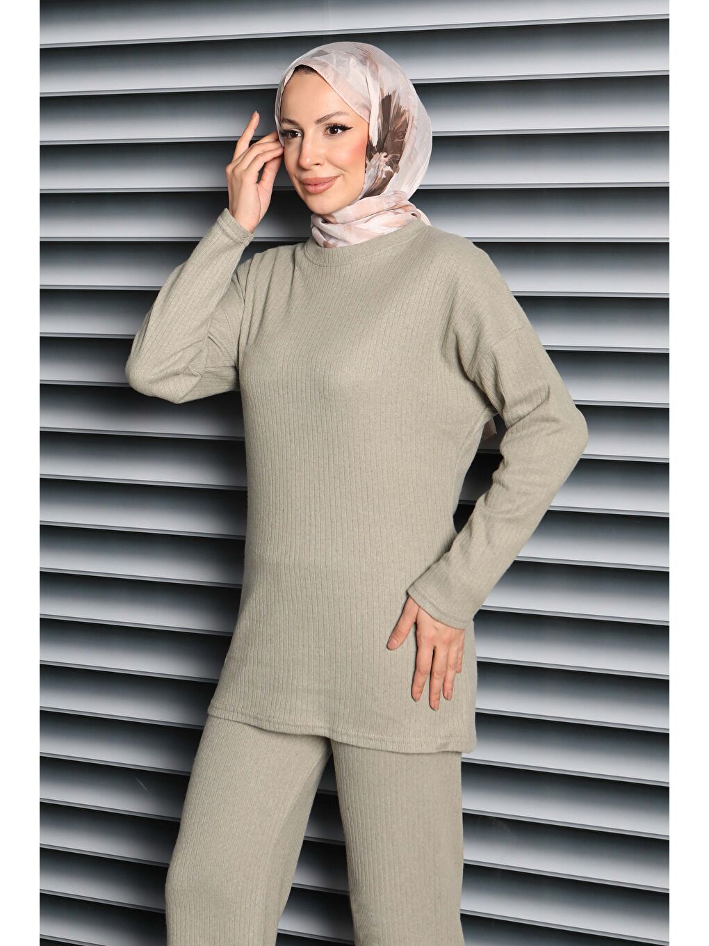 Yeşil İnterlok Kaşkorse İkili Takım Mint - 27837-MINT-1