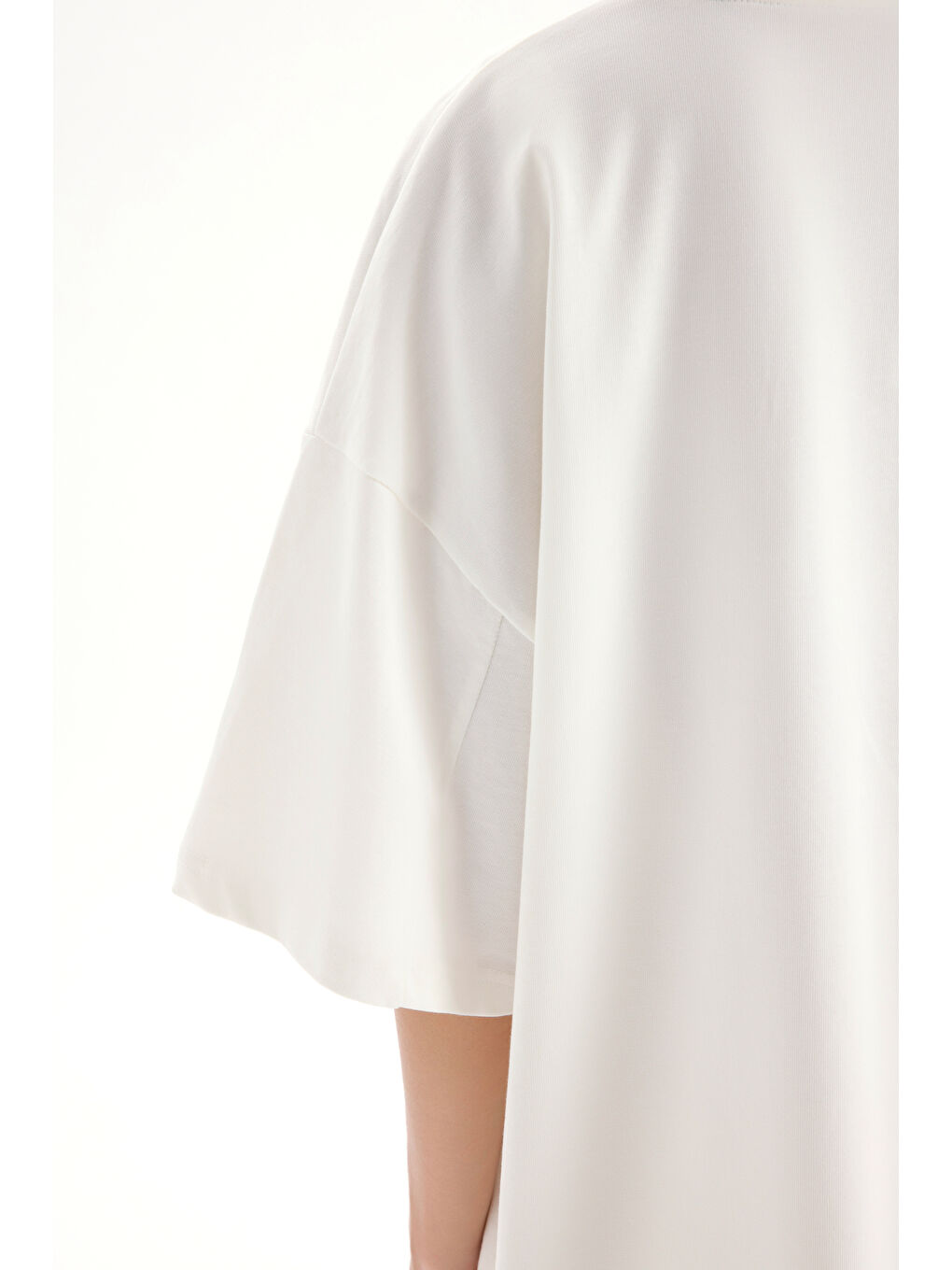 Mood Oversize Beyaz T-Shirt-7