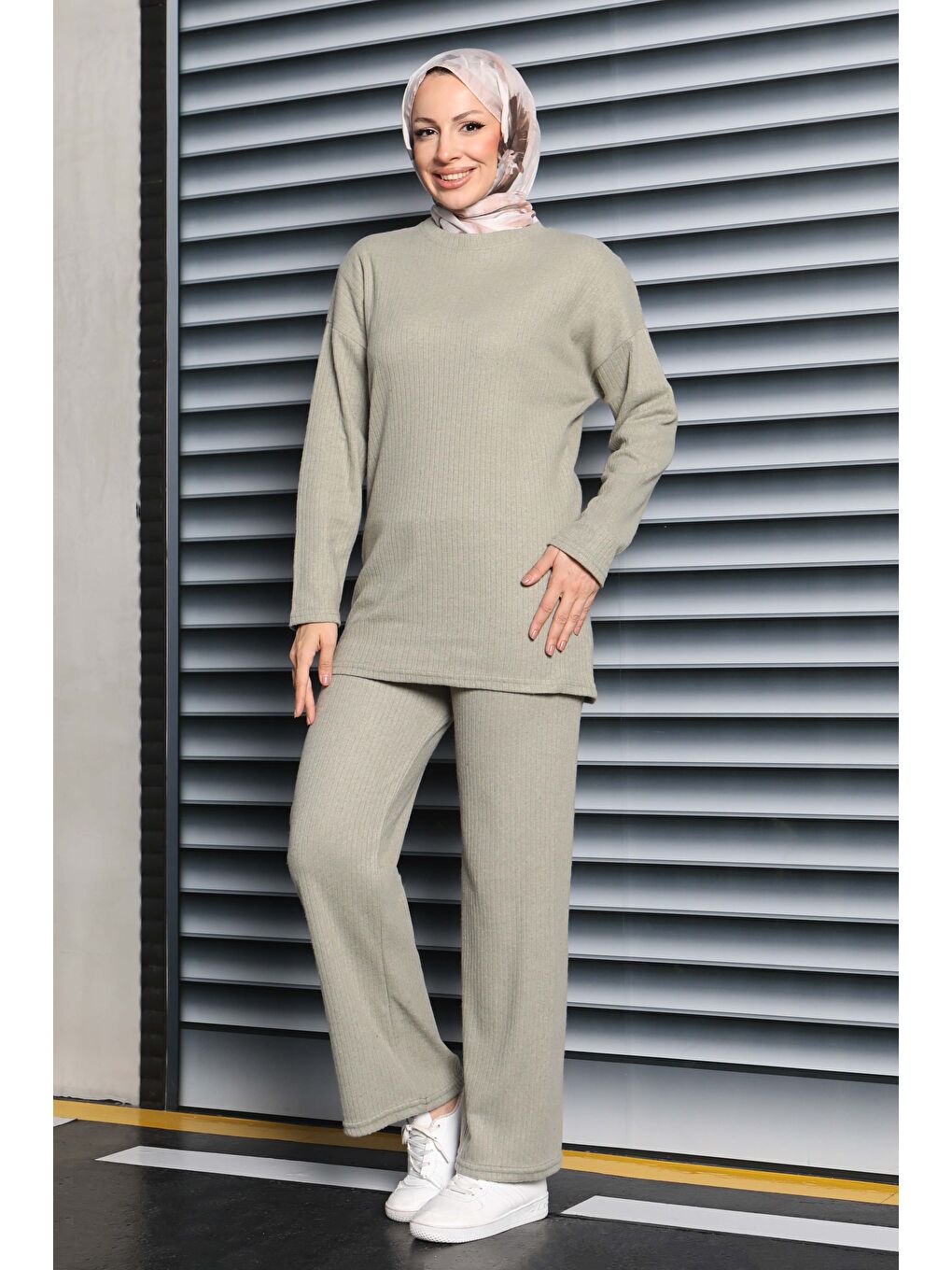 Yeşil İnterlok Kaşkorse İkili Takım Mint - 27837-MINT-2