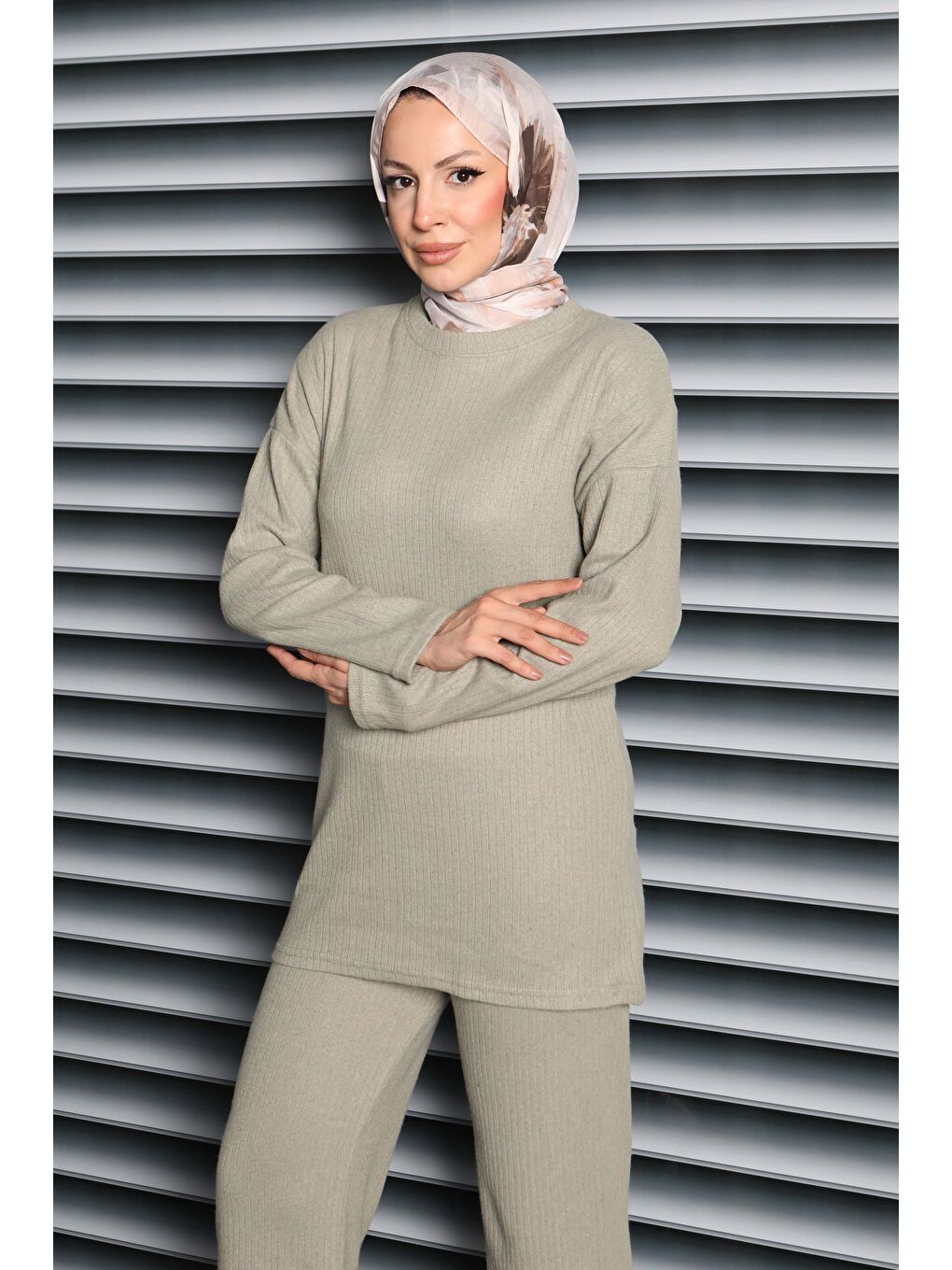 Yeşil İnterlok Kaşkorse İkili Takım Mint - 27837-MINT-3