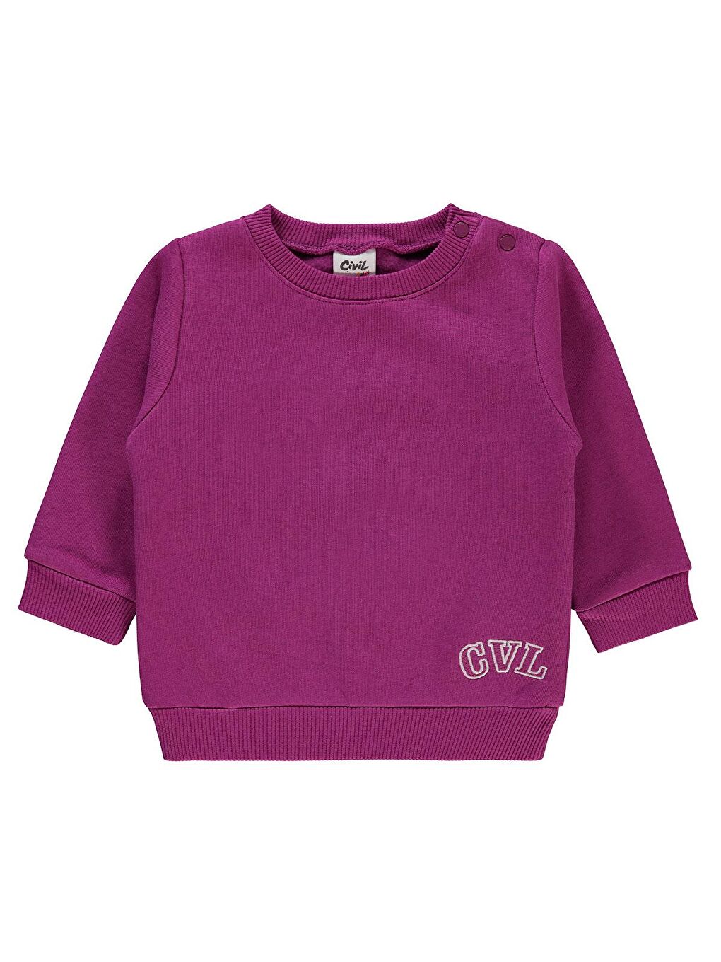 Civil Mor Baby Kız Bebek Sweatshirt 6-18 Ay Orkide Moru - 1