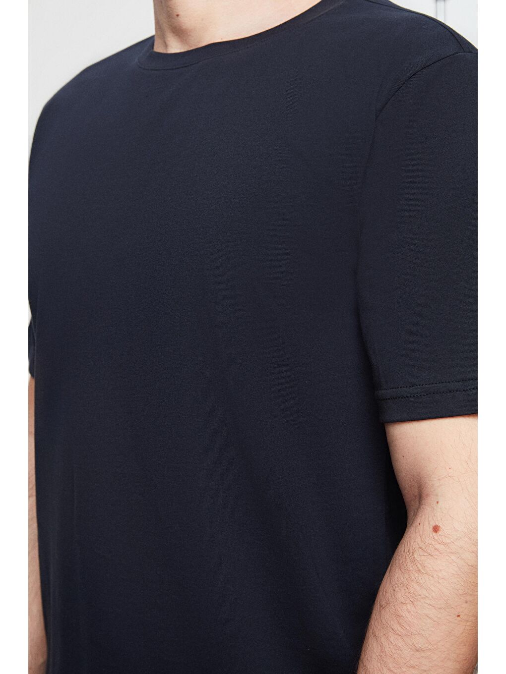 Lacivert %100 Pamuklu Kısa Kollu 2'Li Pijama Takimi-2