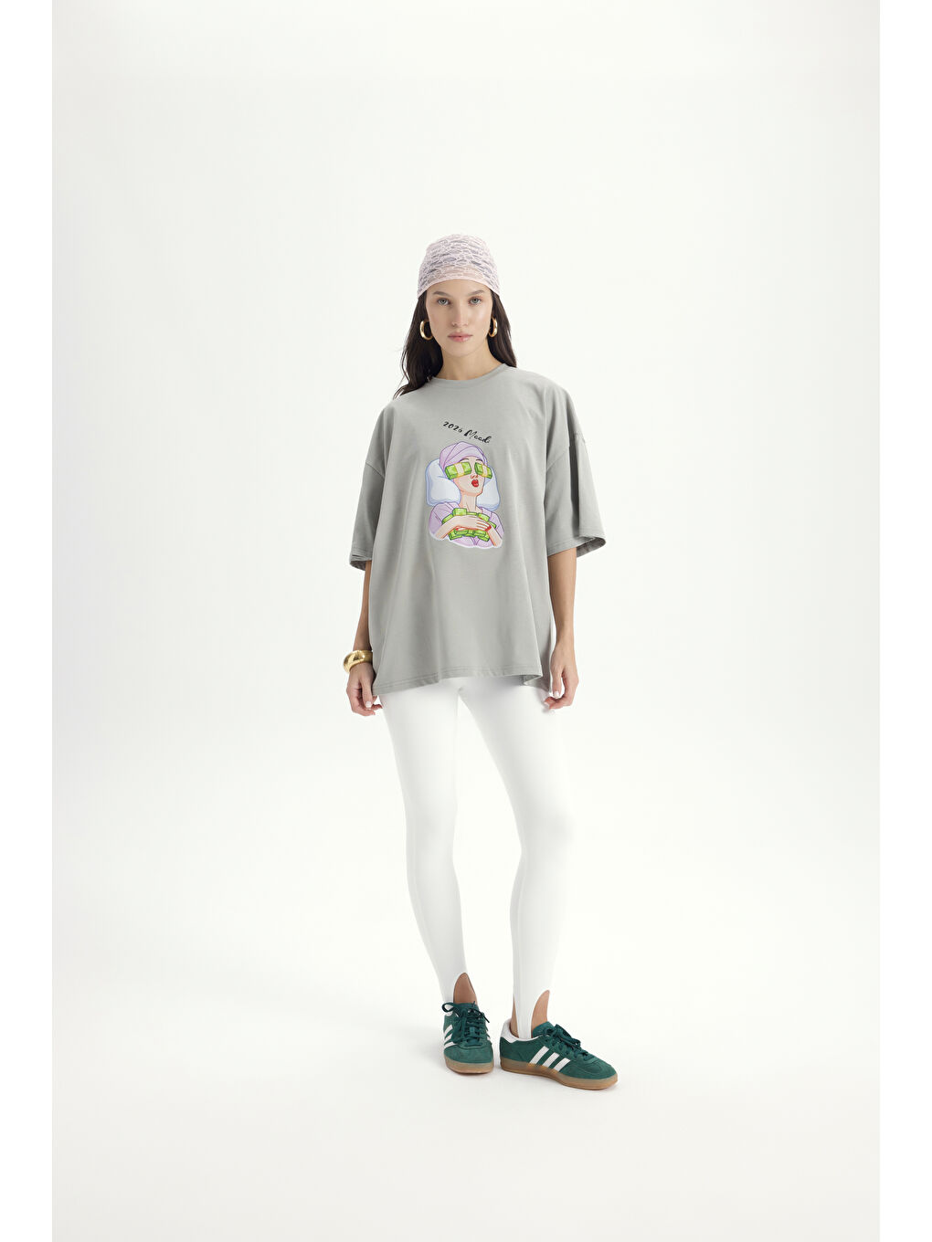 Mood Oversize Gri T-Shirt-3