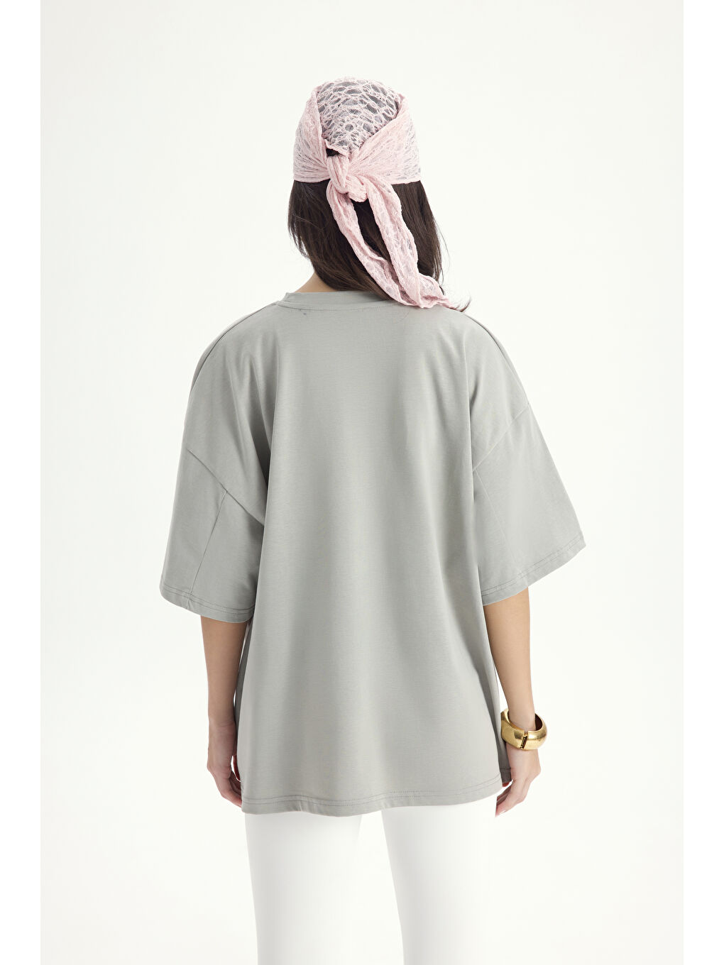 Mood Oversize Gri T-Shirt-4