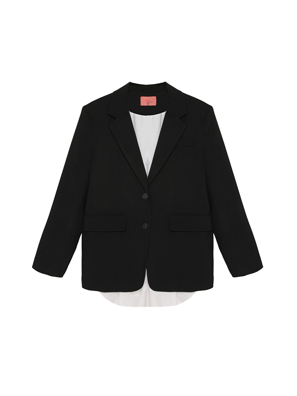 Sırtı Pencere Yırtmaçlı Blazer Ceket Siyah