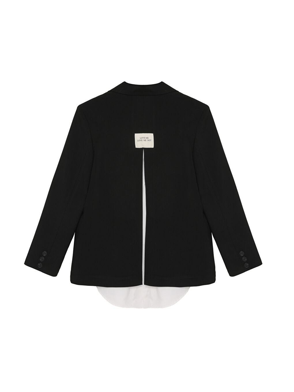 Sırtı Pencere Yırtmaçlı Blazer Ceket Siyah-1