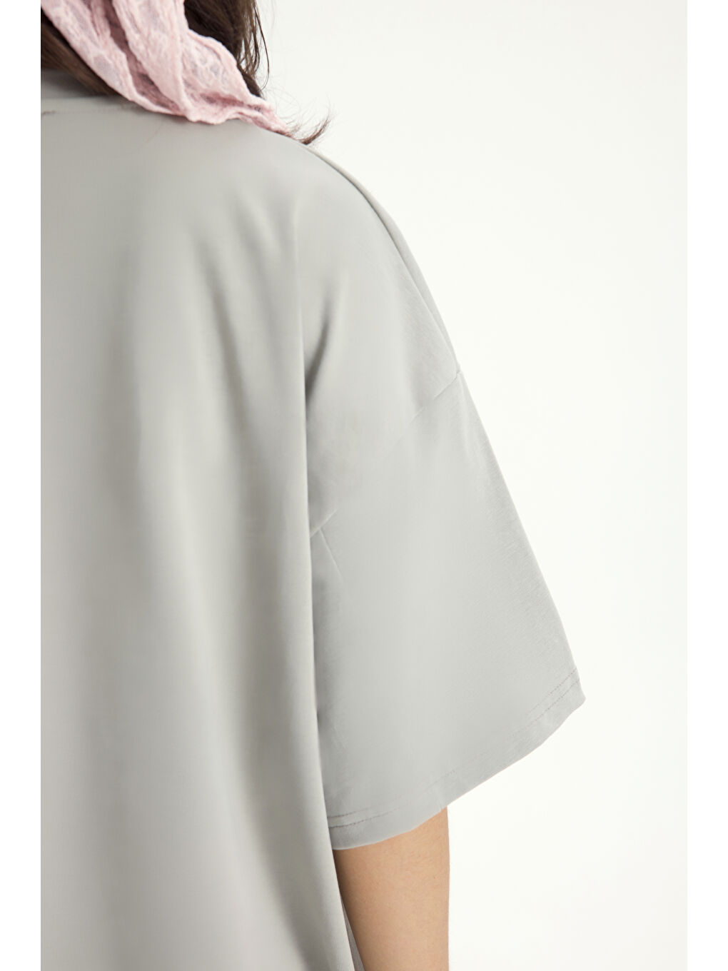 Mood Oversize Gri T-Shirt-6