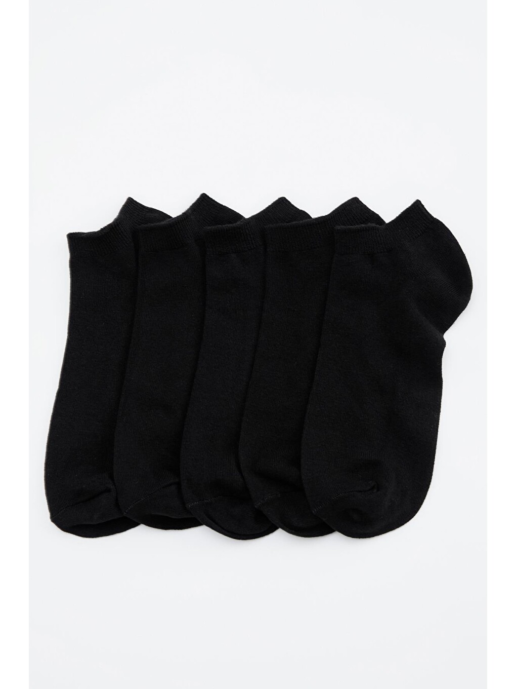 Siyah 5'li Paket %80 Pamuklu Görünmez Boy Sneakers Erkek Çorap
