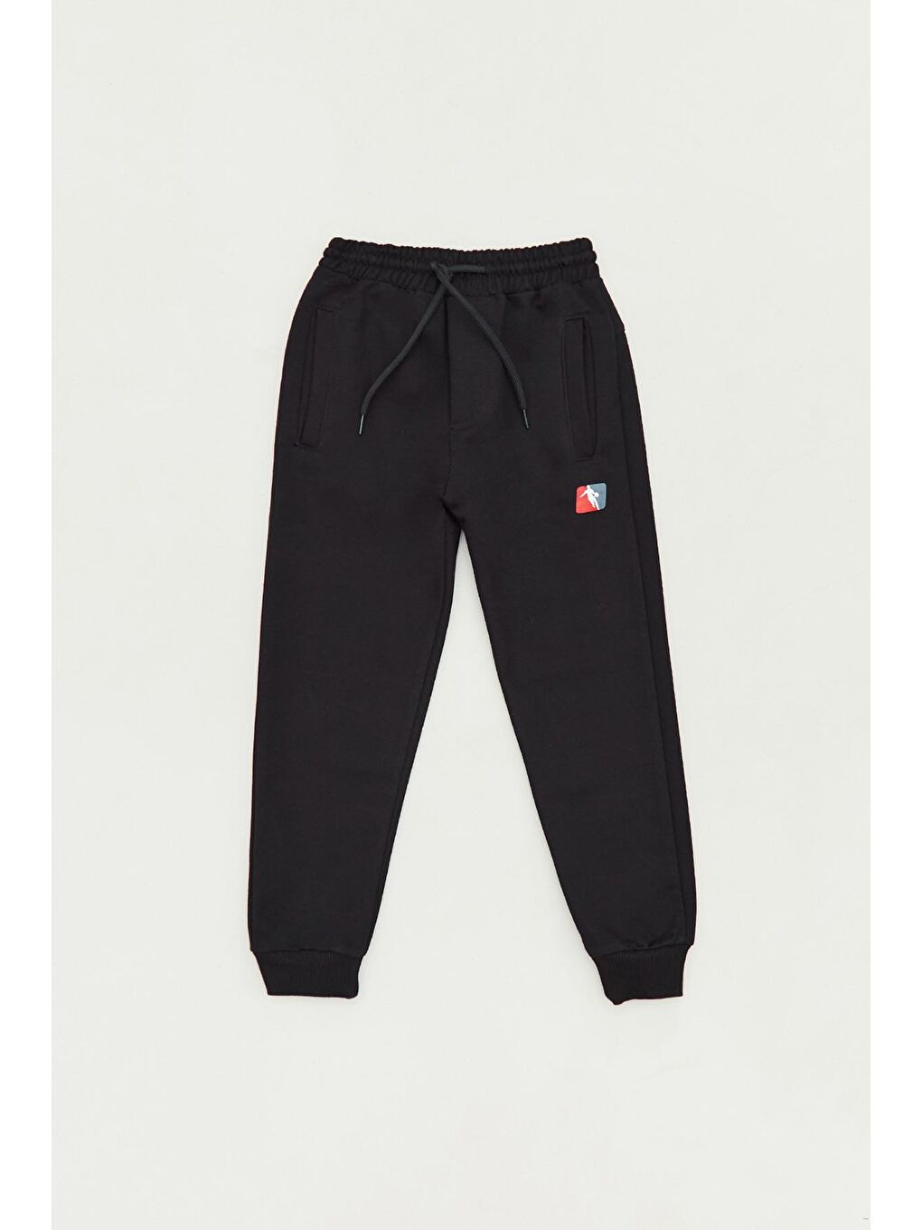 Siyah Baskılı Beli Lastikli Jogger Erkek Çocuk Eşofman Altı