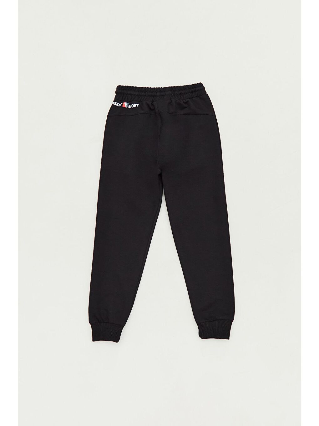Siyah Baskılı Beli Lastikli Jogger Erkek Çocuk Eşofman Altı-1