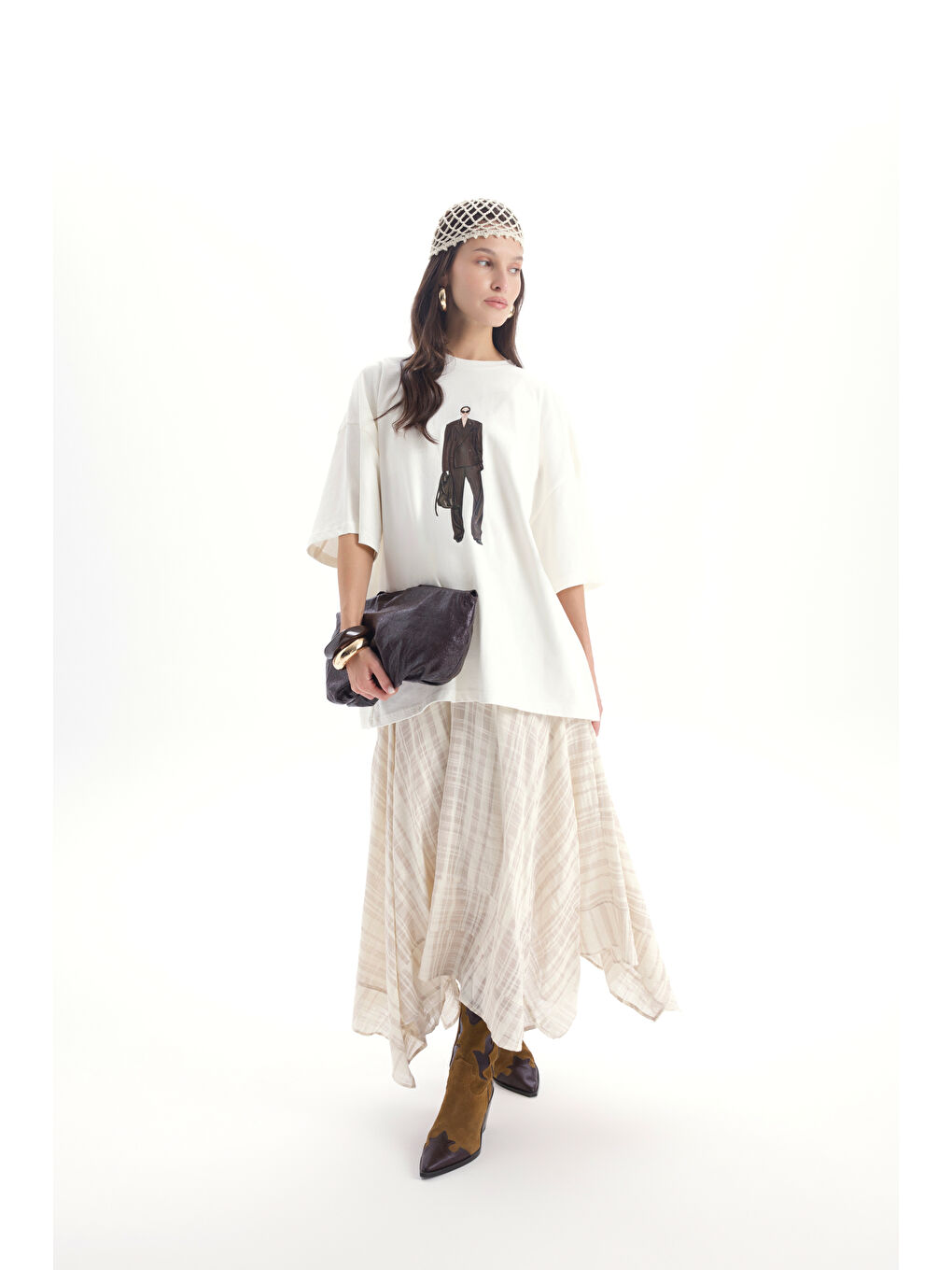 Vita Oversize Beyaz T-Shirt-2