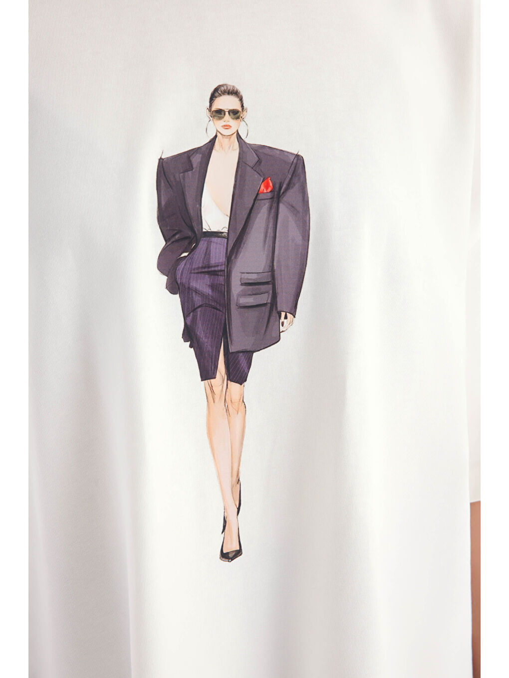 Adrien Oversize Beyaz T-Shirt-6