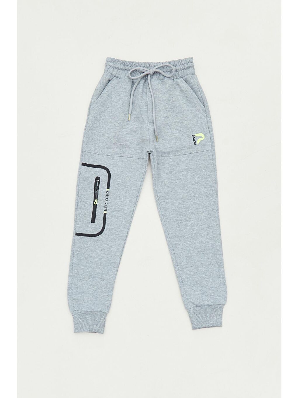 Gri Active Yazılı Jogger Erkek Çocuk Eşofman Altı