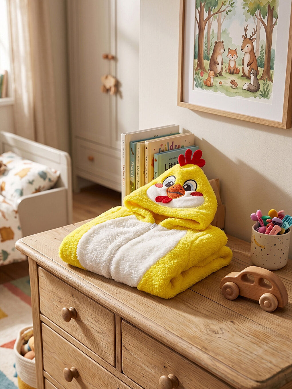 Turuncu Welsoft Civciv Desenli Kışlık  Uyku Tulumu 1–6 Yaş-3