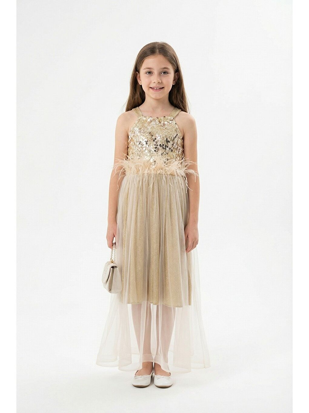 Sarı Kız Çocuk Abiye