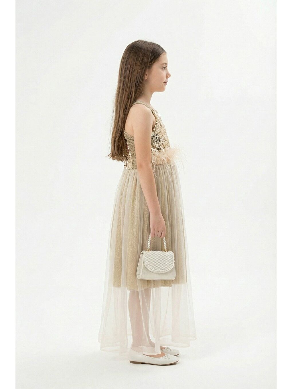 Sarı Kız Çocuk Abiye-1