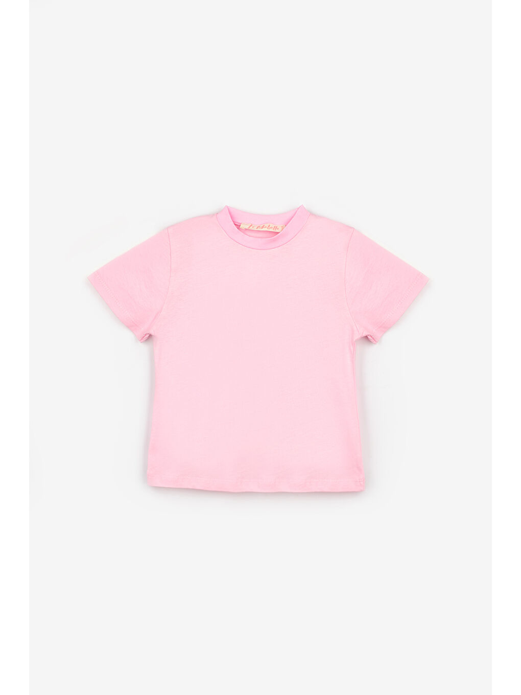 Pembe Beyaz Penye 2'li Basic Tişört Paketi-1