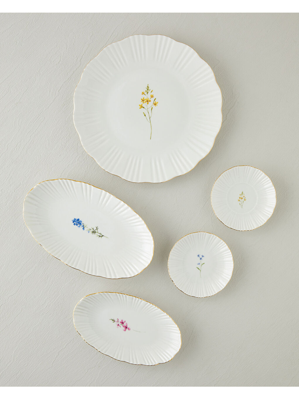 Sarı Soft Garden Porselen Kahvaltı Takımı 20 Parça 6 Kişilik Gold-1