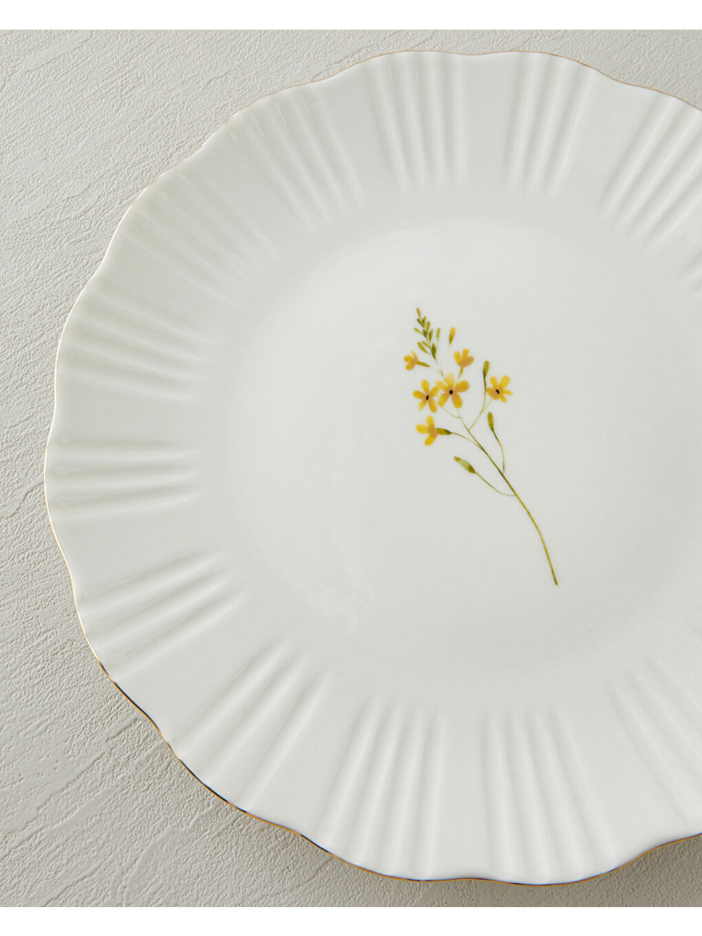 Sarı Soft Garden Porselen Kahvaltı Takımı 20 Parça 6 Kişilik Gold-4