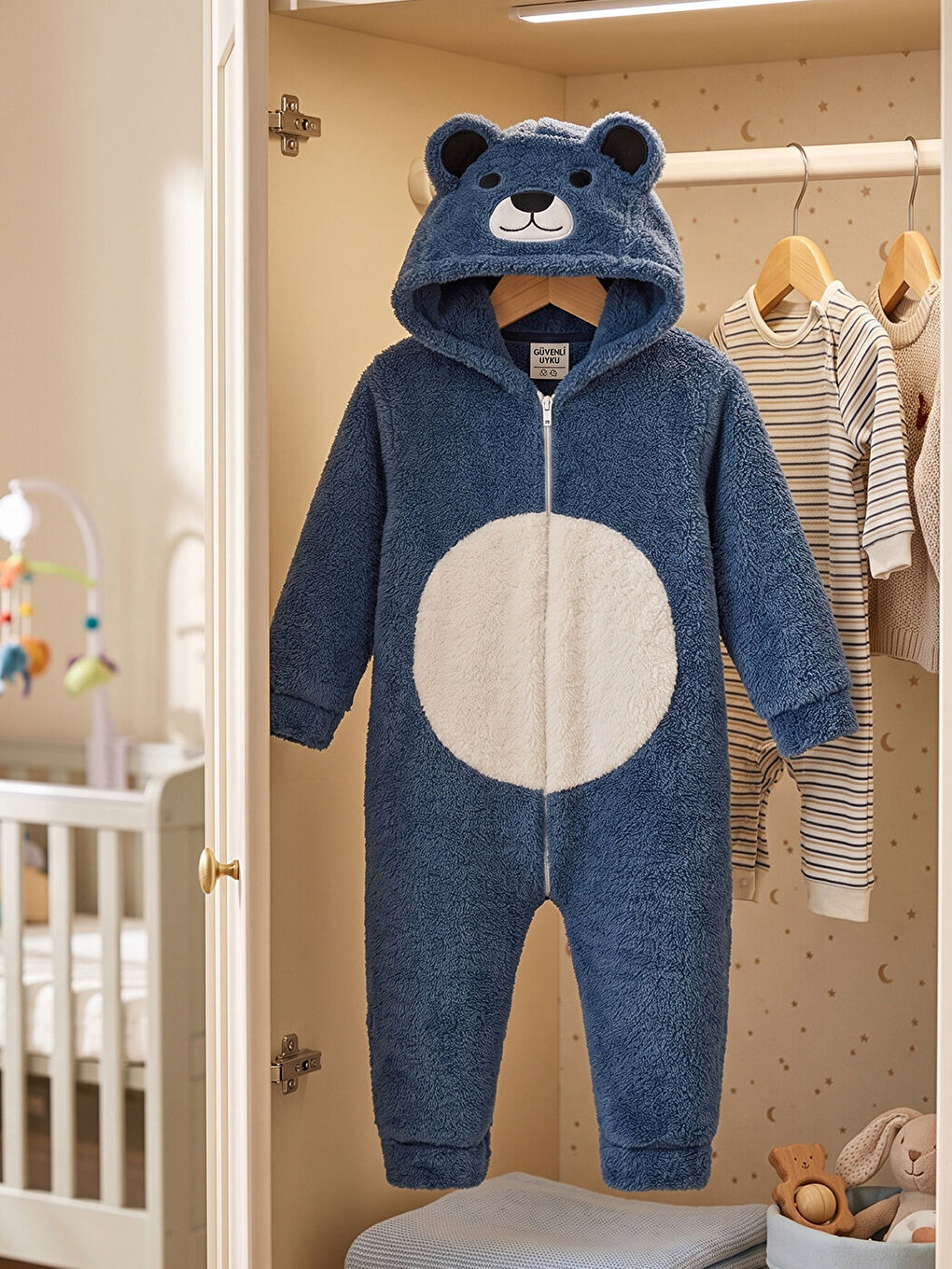 Welsoft Panda Lacivert Desenli Kışlık  Uyku Tulumu 1–6 Yaş-2