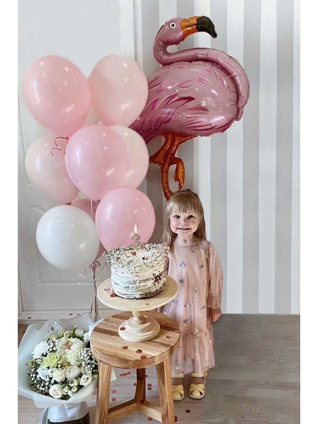 Pembe Flamingo Balon Set