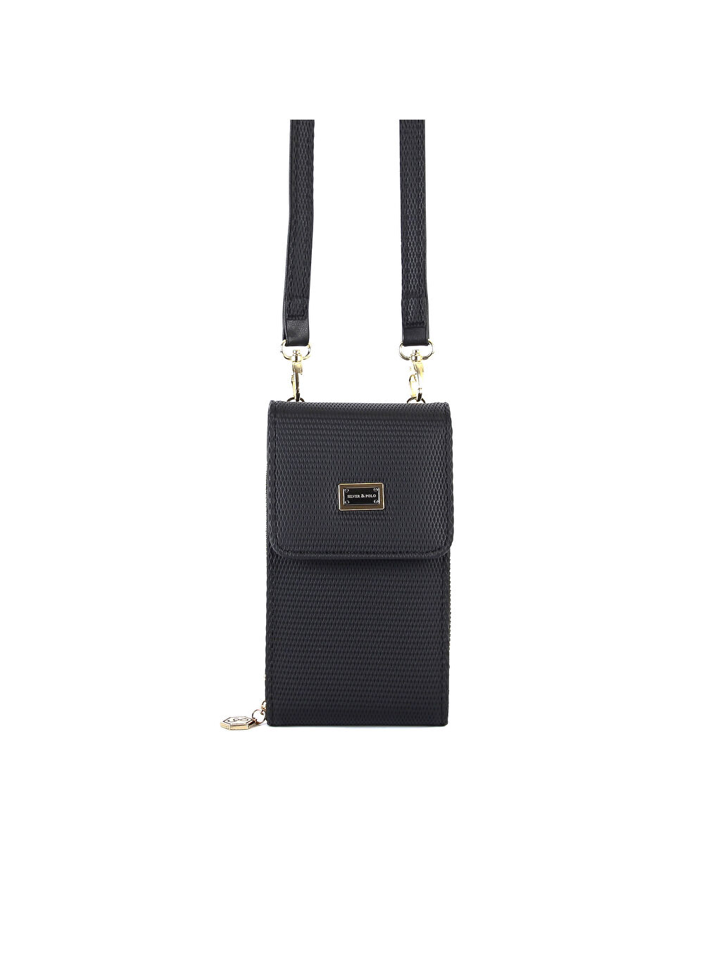 Kadın Siyah Telefon Çantası 889-29962 M86 SİYAH MAT SİYAH