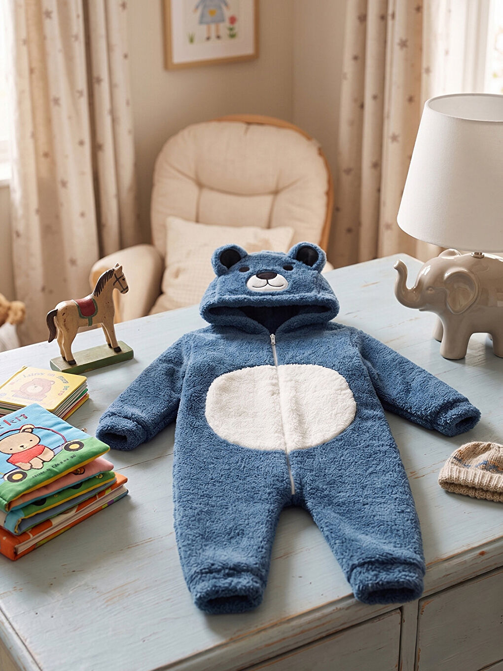 Welsoft Panda Lacivert Desenli Kışlık  Uyku Tulumu 1–6 Yaş-3