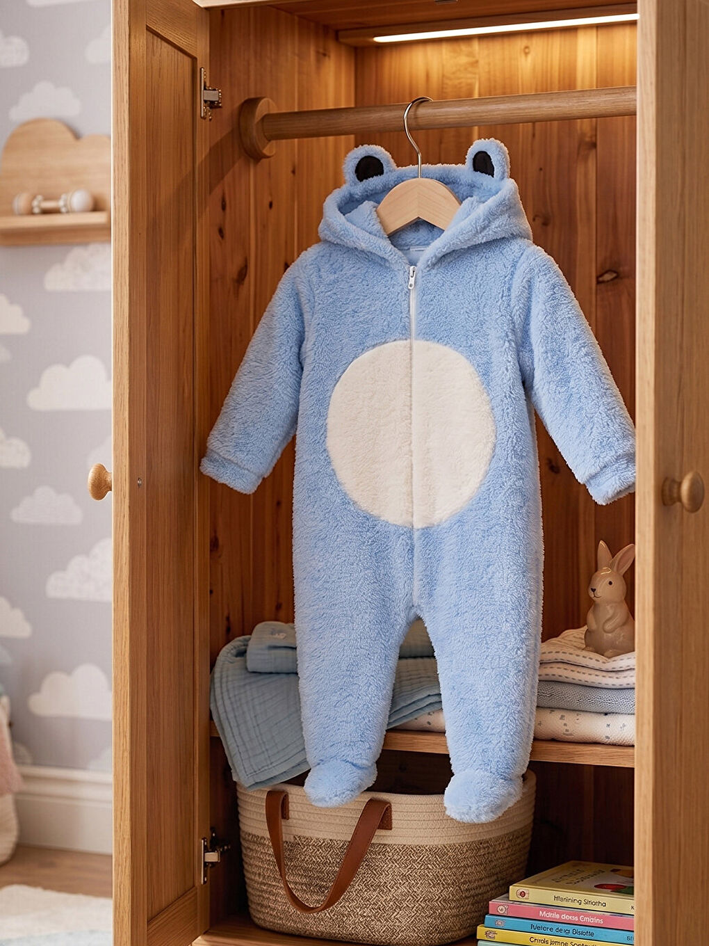 Welsoft Panda Mavi Desenli Kışlık  Uyku Tulumu 1–6 Yaş-2