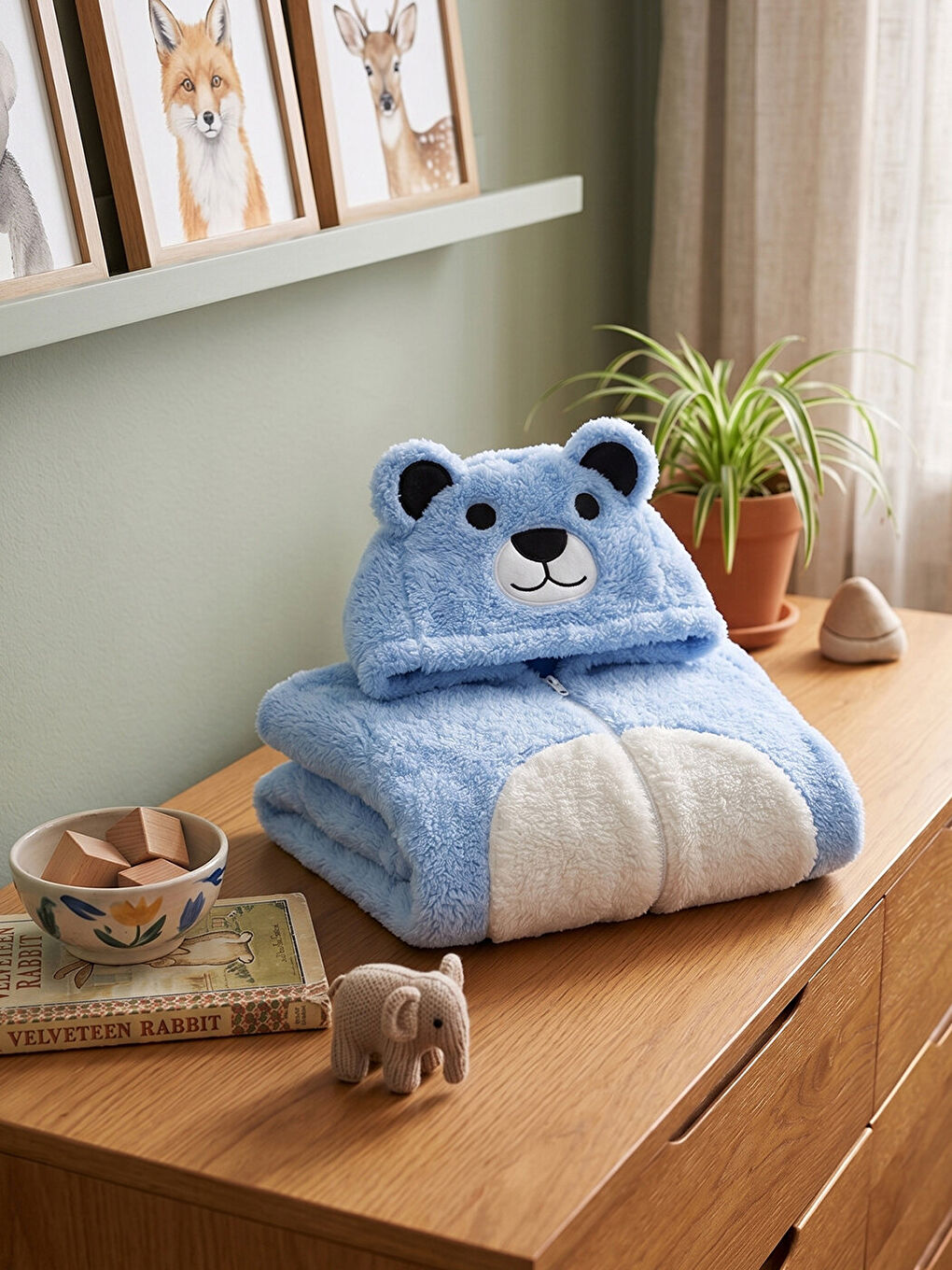 Welsoft Panda Mavi Desenli Kışlık  Uyku Tulumu 1–6 Yaş-3