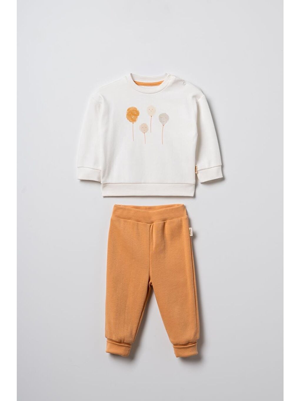 Ekru Bebek Alt Üst Takım %100 Organik Pamuk , Bebek - Yenidoğan- csy3059