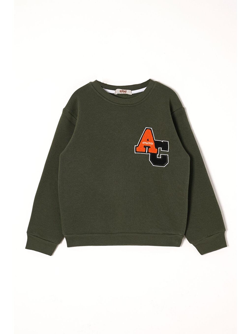 Ac Nakışlı Şardonlu Haki Renk Erkek Çocuk Sweat