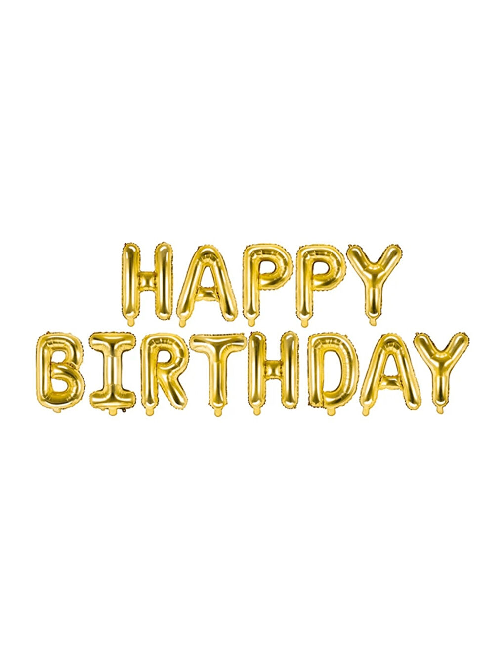 Sarı Altın Happy Birthday Folyo Balon Set-1