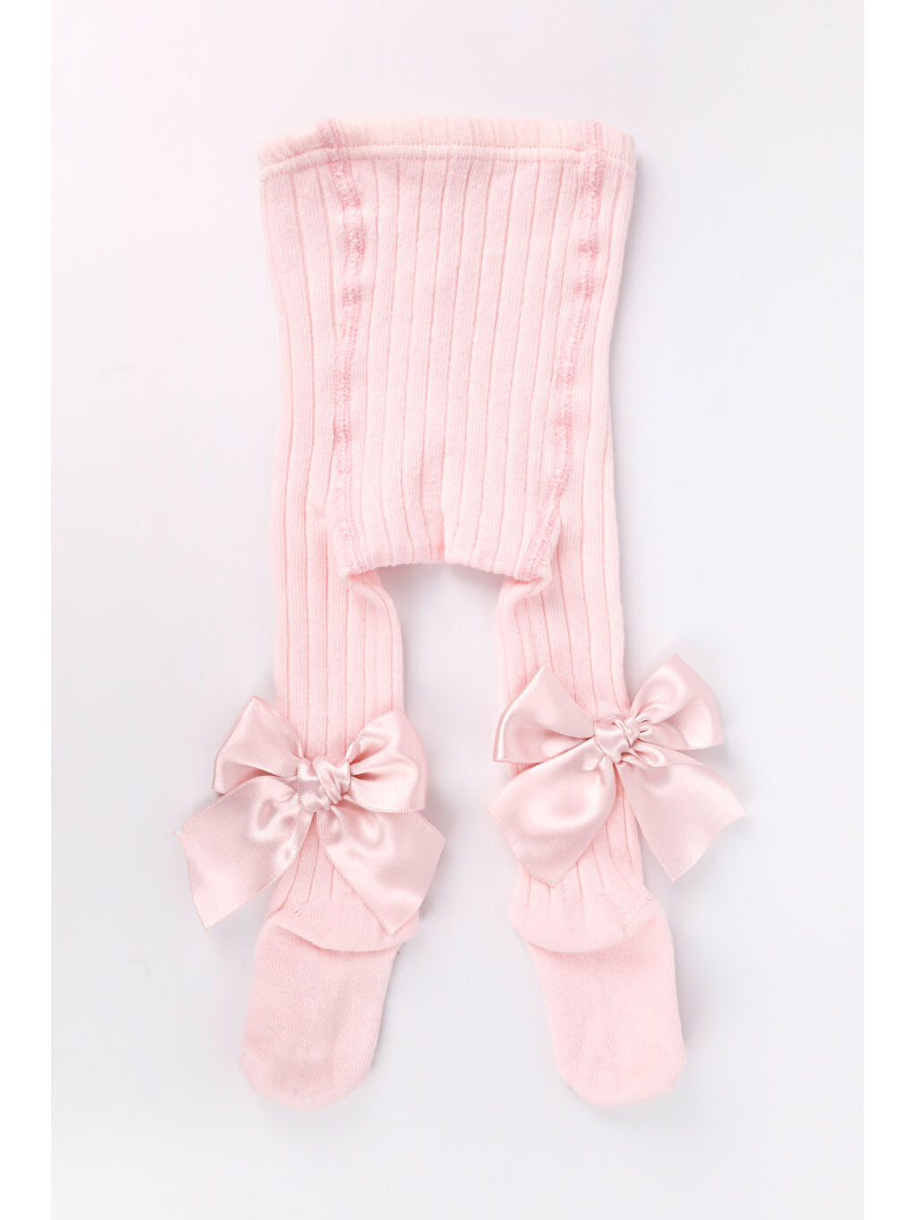 Pembe Fiyonk Fitilli Kız Çocuk Külotlu Çorap-1