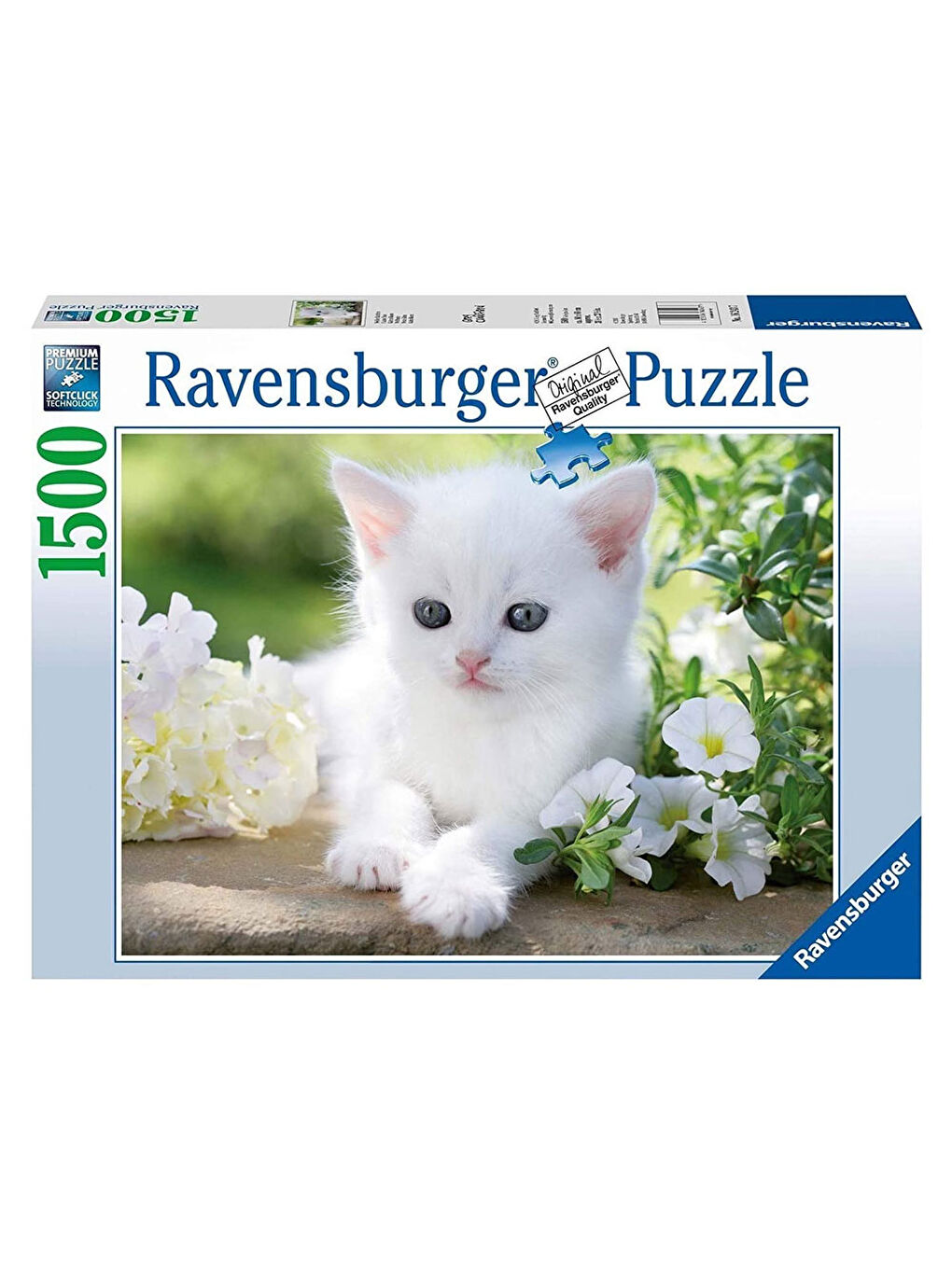 Ravensburger Renksiz 1500 Parça Puzzle Beyaz Kedi 62437 - 1