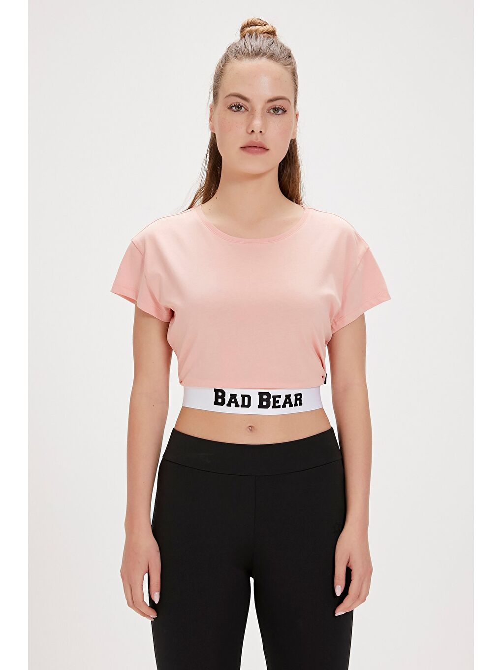 Della Pembe Baskılı Kadın Tişört