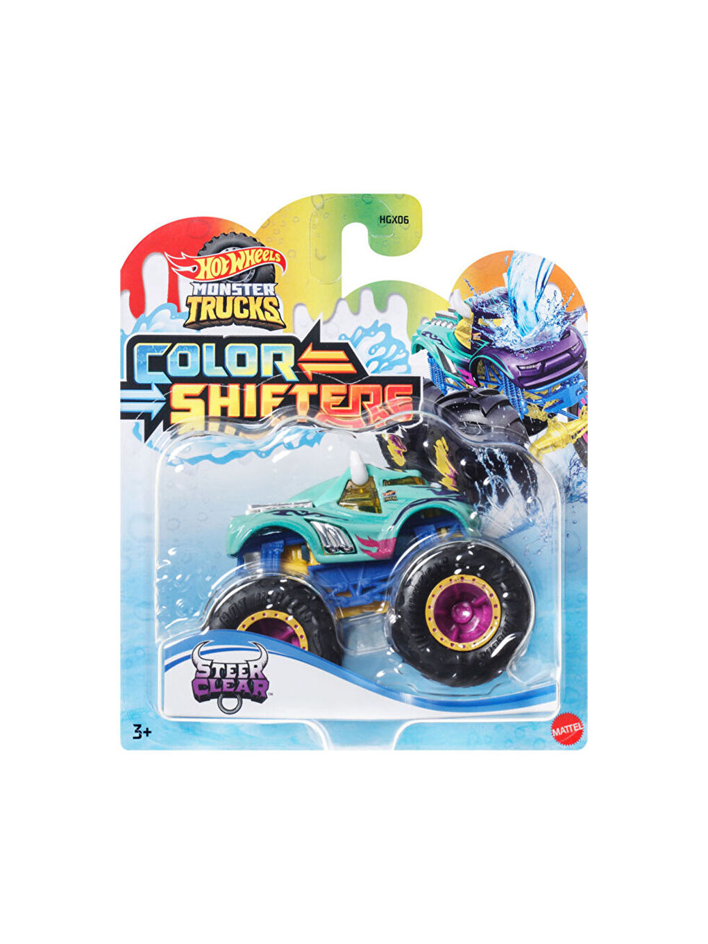 Hot Wheels Karışık Monster Trucks Color Shifters Renk Değiştiren Araçlar Steer Clear HVH83