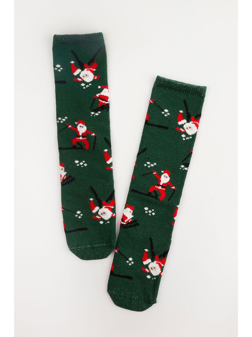 Yeşil Baba Desenli Kız Çocuk Çorap