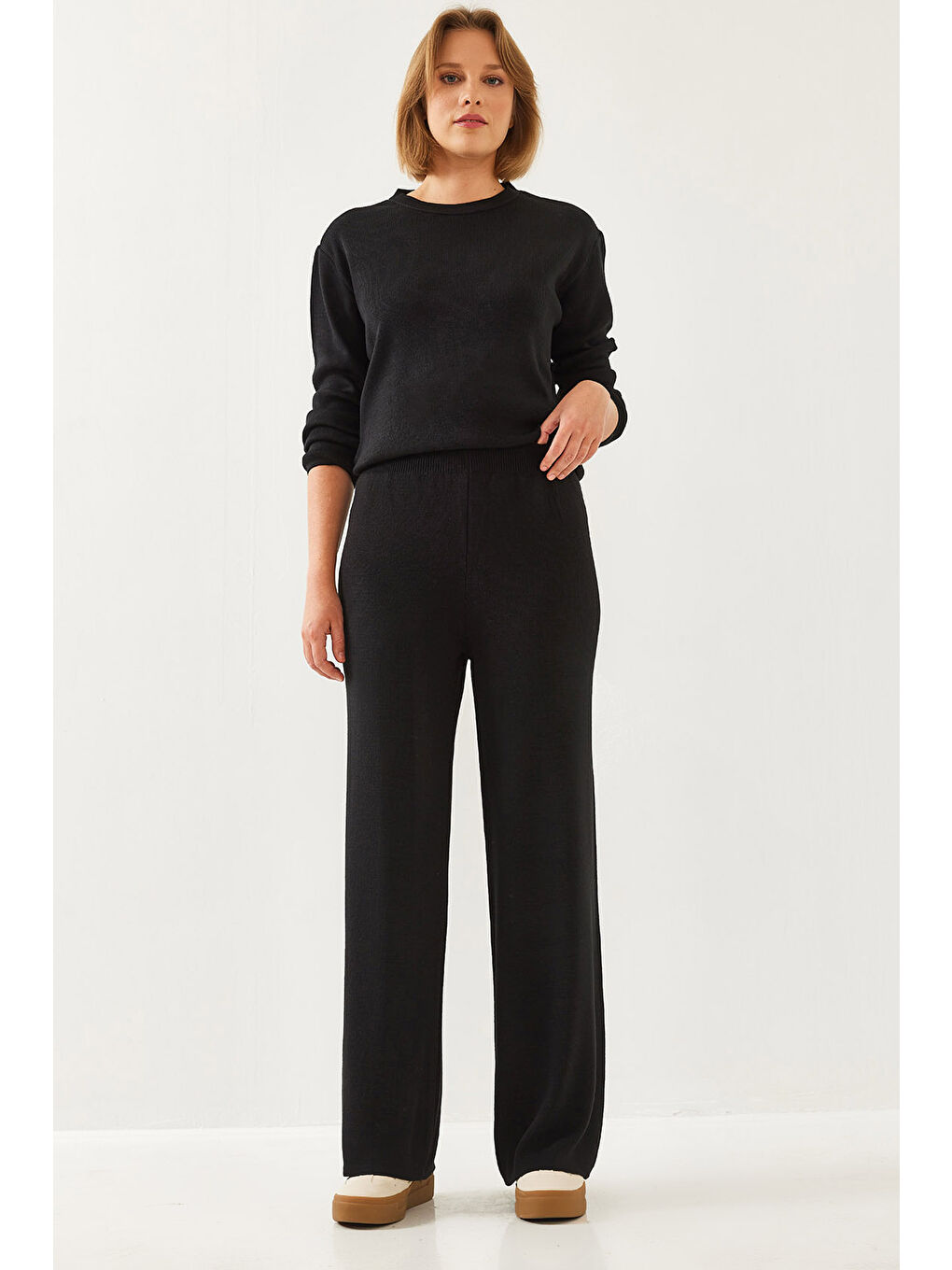 Siyah Kadın Triko Alt-Üst Takım