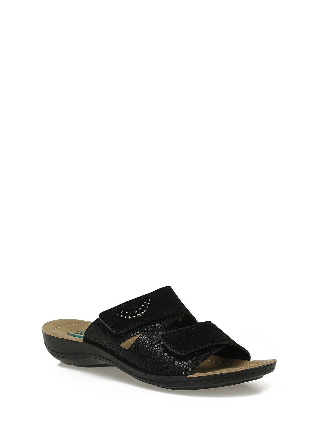 609002.Z5PR Siyah Kadın Ev Terliği-1