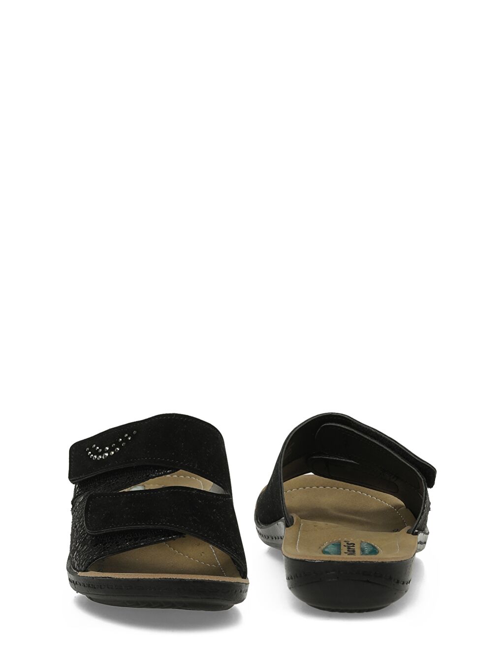 609002.Z5PR Siyah Kadın Ev Terliği-4