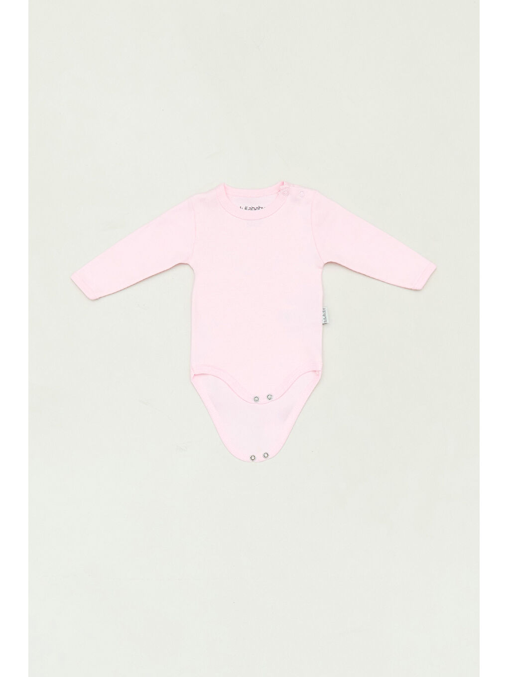 Pembe %100 Pamuk Bisiklet Yaka Unisex Çocuk Zıbın