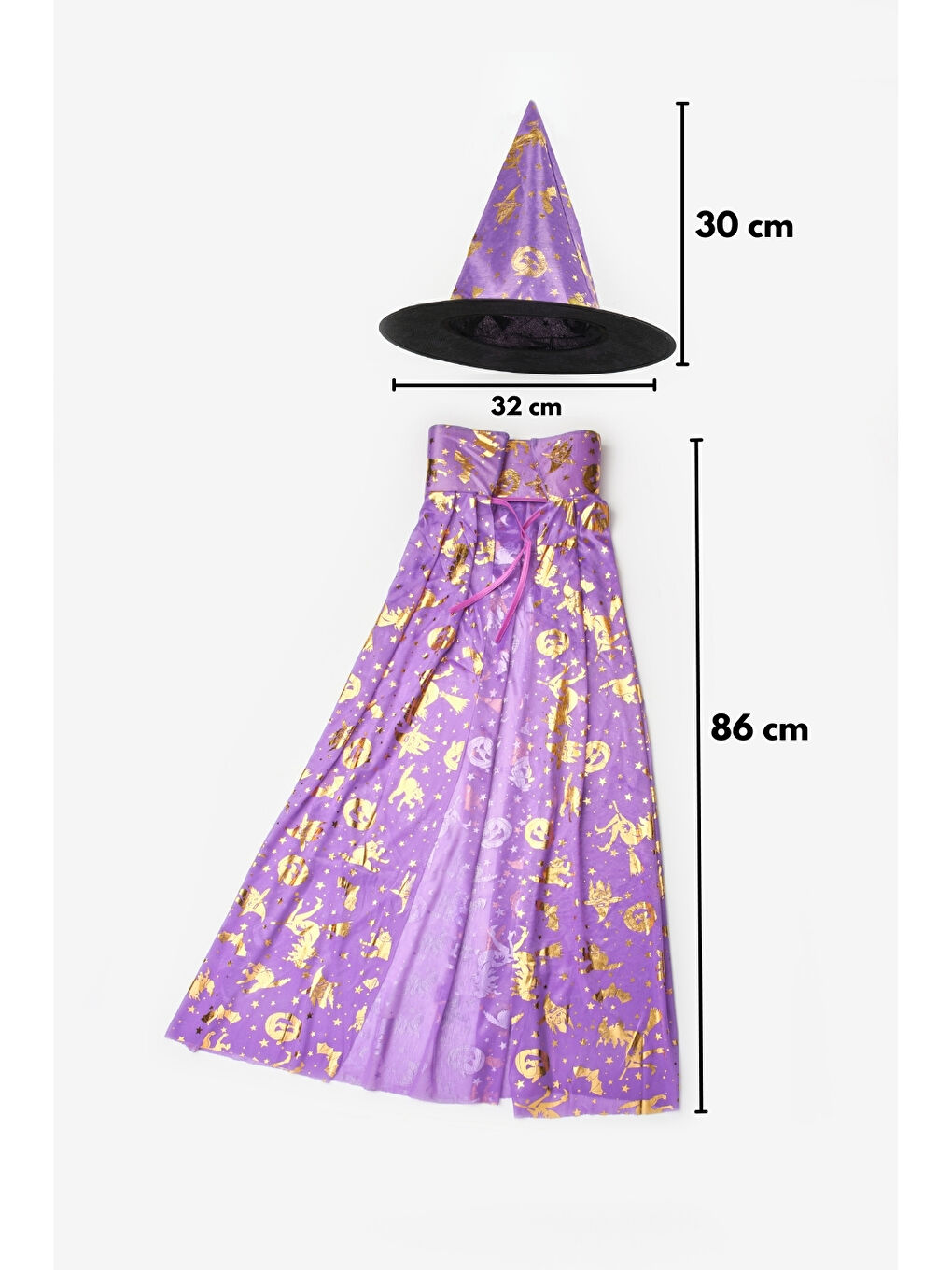 Mor Temalı Şapka ve Pelerin Set-4