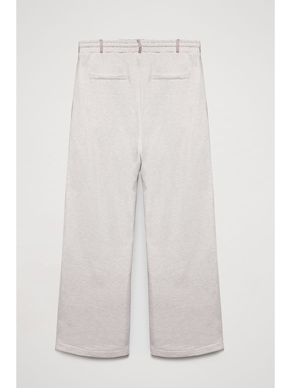 Kumaş Matchli Beli Lastikli Pantolon Bej-2