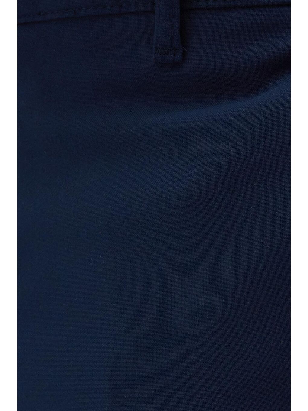 Erkek Slim Fit Dar Kesim Esnek Yan Cepli Bilek Boy Canvas Kesim Lacivert Pantolon-5