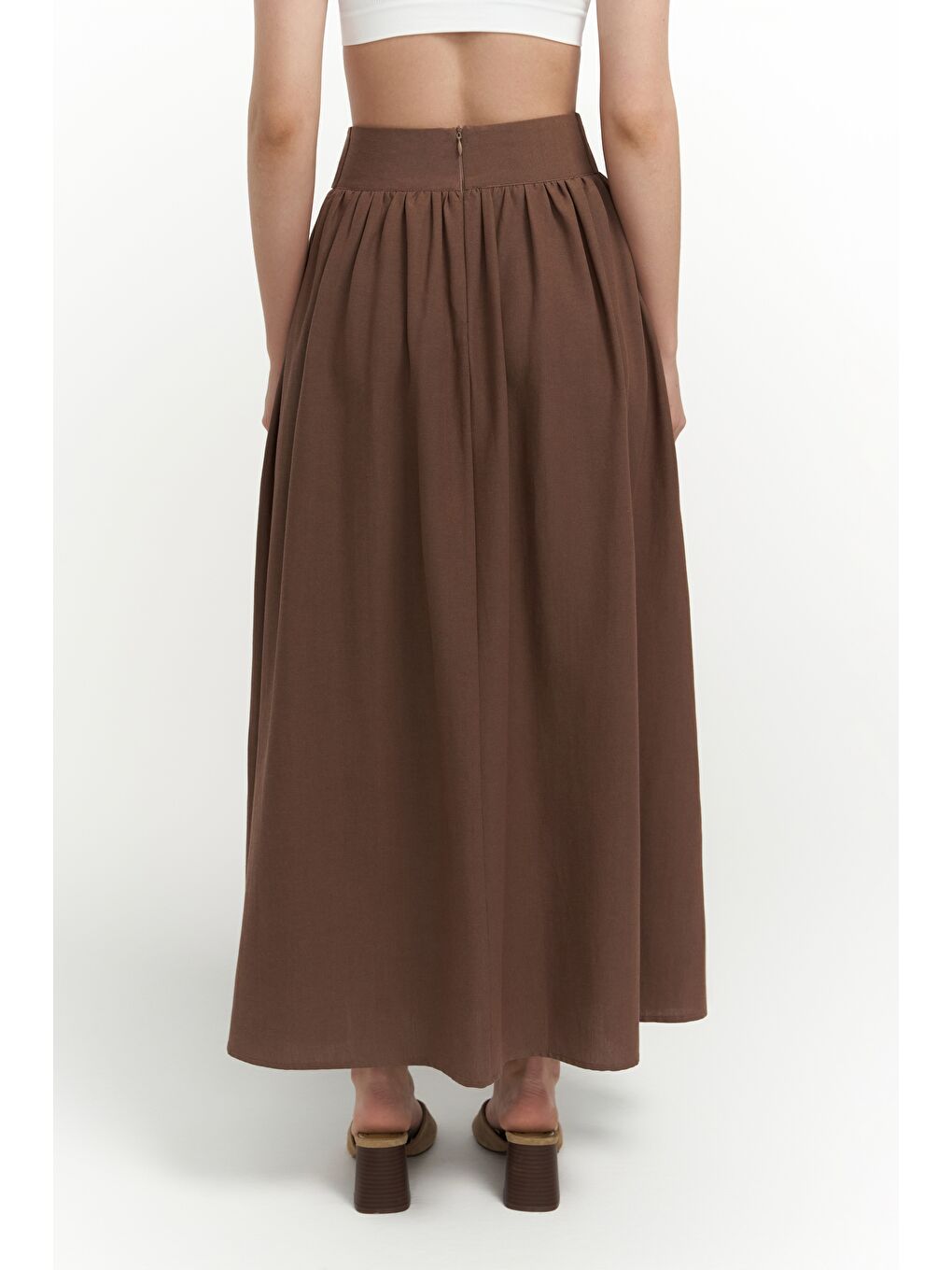 Kahverengi Ambra Kahve Gömlek Etek Takım-3