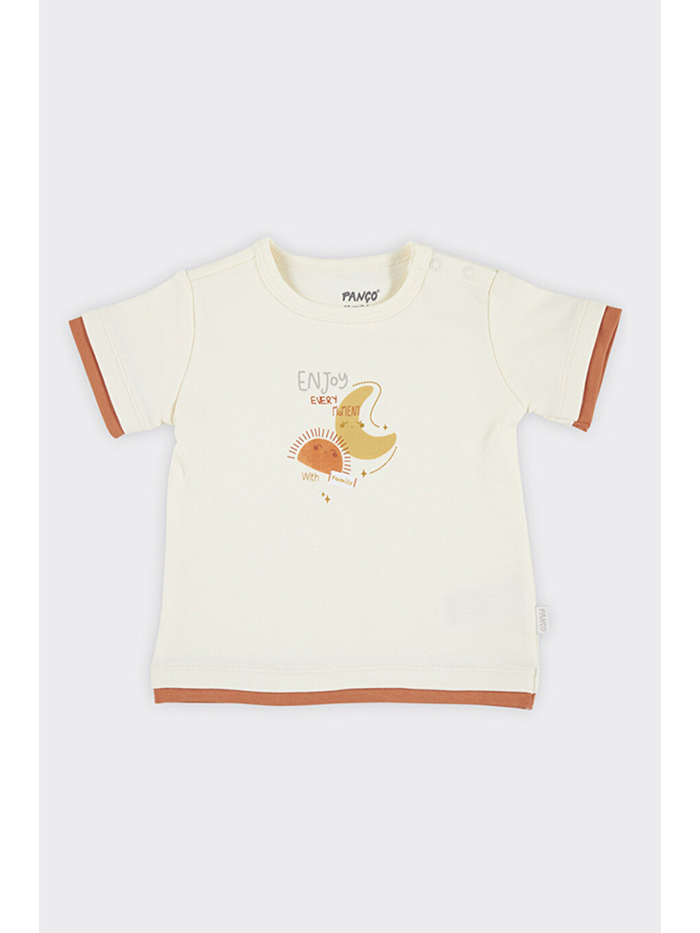 Yenidoğan Baskılı Kısa Kollu Ekru Tişört
