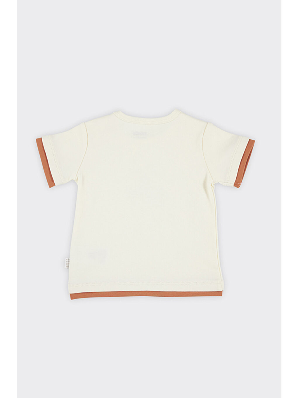 Yenidoğan Baskılı Kısa Kollu Ekru Tişört-2