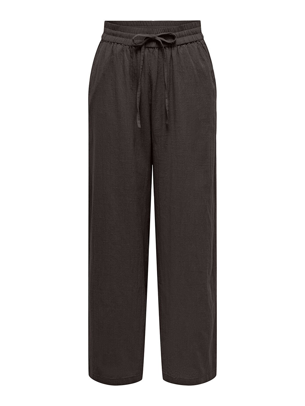 Kahverengi Onltizana % 100 Pamuk Regular Fit Yüksek Bel Geniş Paça Pantolon 15319090